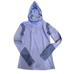 Under Armour Womens Cold Gear Run Fitted Hoodie Fleece Baselayer Purple XS